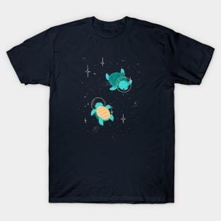 Slow Turtle Swim In The Space T-Shirt